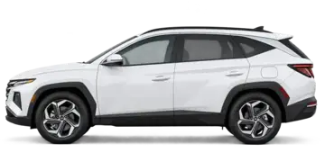 White Hyundai Tucson Plug-in Hybrid side profile